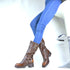 ELEGANTE PUNK-GOTHIC DAMENSTIEFEL MIT PLATEAU - KLASSISCHE BIKER BOOTS IM BLOCKABSATZ